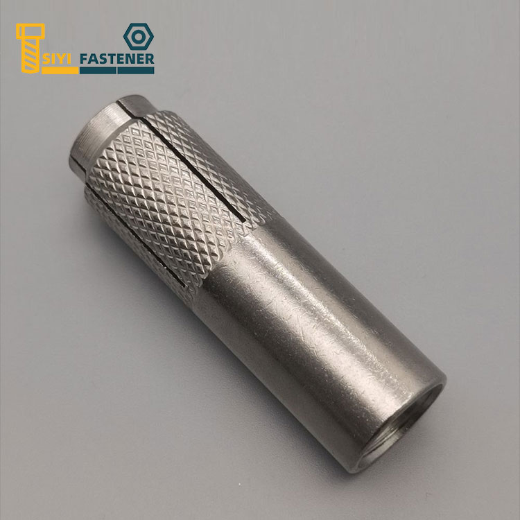 Rustfrit stål drop i anker med Knurling